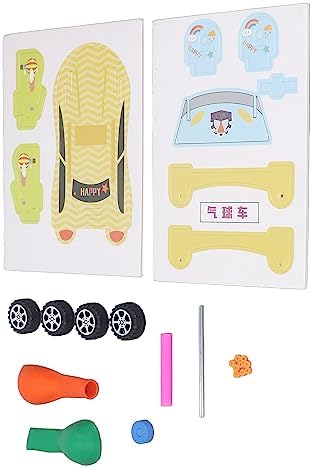 Aerodynamic Balloon Car Assemble Wooden Toy (Balloon car) - Image 5