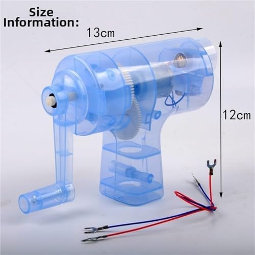 Hand Crank Generator Experiment Kit, Portable Mini Power Model, Electromagnetic Induction Teaching Tool, Physical Electromagnetism Lab Equipment, Educational Science Supplies for School - Image 2