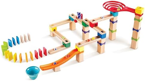 Hape Marble Run Race Track | Wooden DIY Marble Run Set with Dominoes, STEAM Educational Learning Toy, 81 Pieces, for Kids 3 Years+ by Unknown
