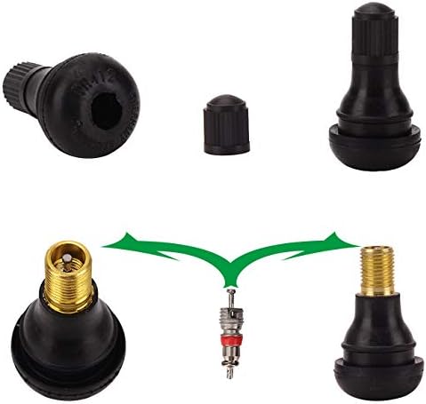 FEBRYTOLD Tire Valve Stem Tool Remover & Installation, 6 Pcs TR412 Snap-in Valve Stems with Valve Stem Cores, 1 Pcs Single Head Tire Valve Core Remover Installer Tool (14 Pcs) - Image 3