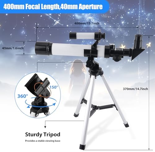 Telescope for Kids & Beginners 40mm Aperture 400mm AZ Mount - Image 4
