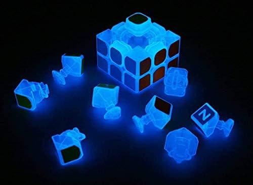 3x3 Blue Fluorescent Speed Cube Glow in Dark Magic Speed Cube 3-D Brain Teasers IQ Puzzles for Kids and Adults (3x3 Blue Fluorescent) - Image 3