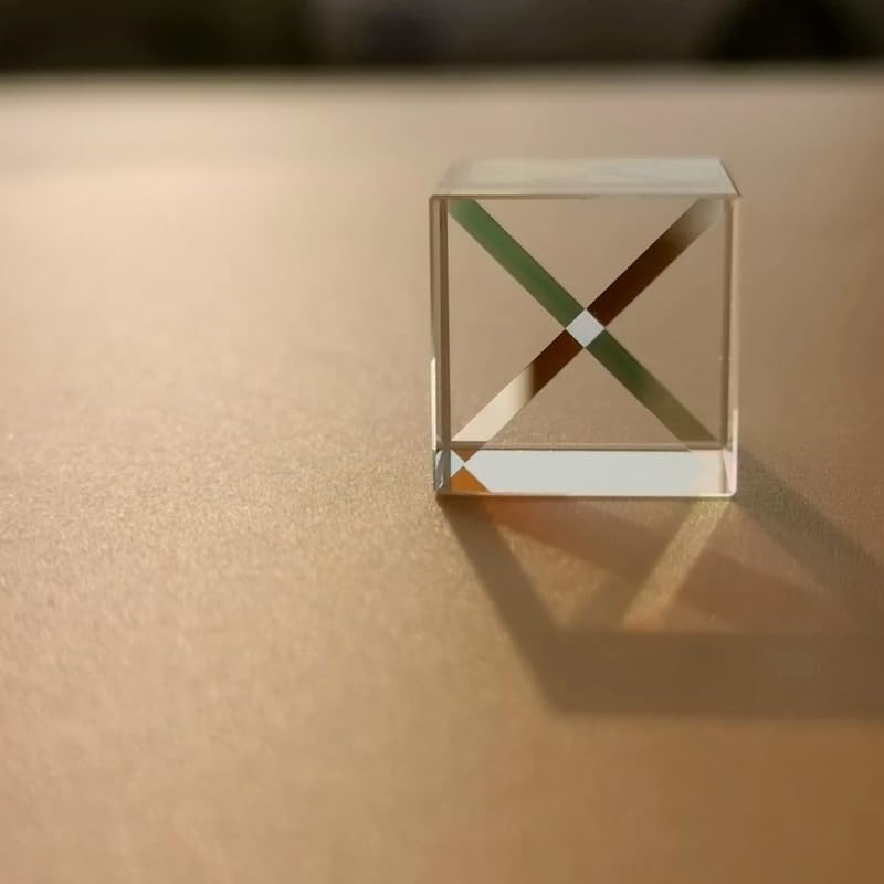 Generic Xuanthang 15mm Cubic Science Cube Optical Prisma Photography with Hexahedral Prism Home Decoration Glass Color Child Only 1pcs - Image 2