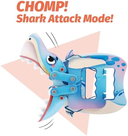 Playnovate Chomping Shark STEM Kit | DIY Mechanical Toy for Kids 5-10 | Build with Linkages & Rubber Bands | Includes QR Expert-Led Tutorials | Birthday Gifts for Boys & Girls Age 5,6,7,8,9,10 Years - Image 2