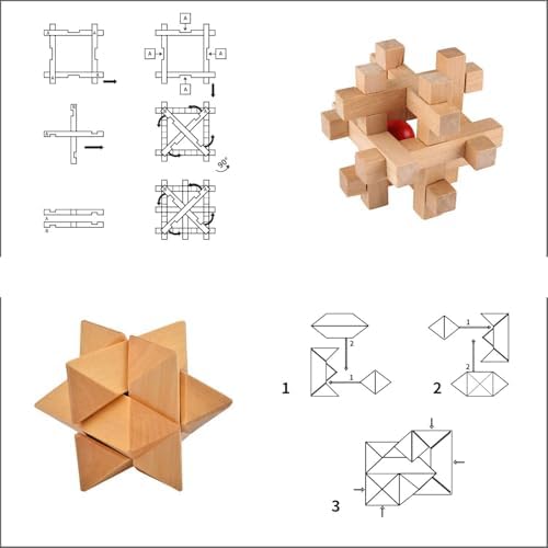 ULT-unite3D Wooden Cube Brain Teaser Puzzle - Image 4