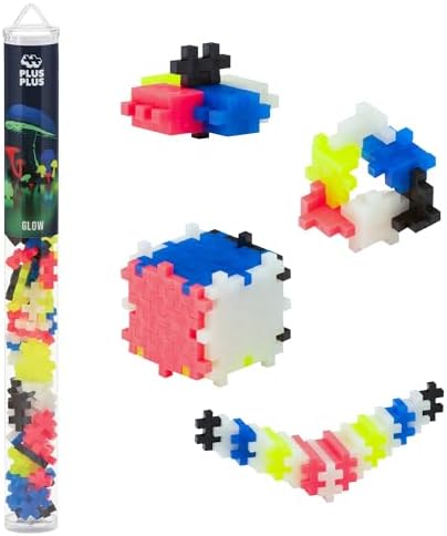 PLUS PLUS Glow in the Dark Mix Tube - Mini Interlocking Building Blocks Set by Plus-Plus