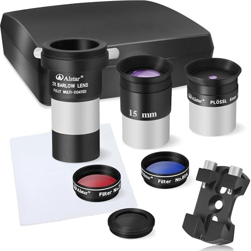 Alstar Universal Quick Release Finder Shoe Base - Bundle with - 8 Piece Eyepiece & Filter Accessory Kit by AlstarOptics