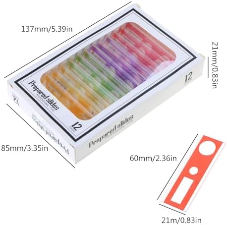 12pcs for Stereo Microscopes Kids Prepared Microscope Slides of Animals Flowers Sample Specimens - Image 4