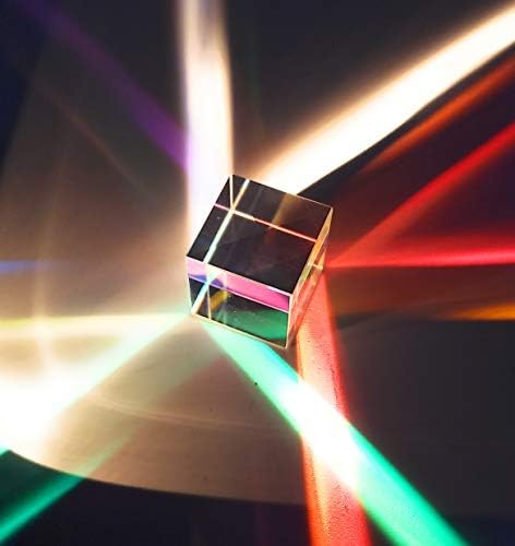 Labnique 25 mm Glass Cube Prism, RGB Dispersion Prism, X-Cube, Dichroic Cube with Hinged Gift Box, for Teaching of Optics, Photo Effects, and Decoration - Image 3