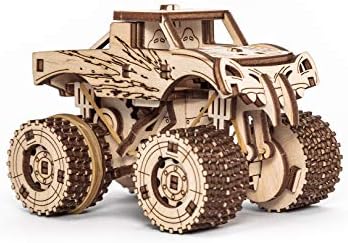 EWA Eco-Wood-Art Vehicles Set 5-in-1 Wooden 3D Puzzle, Mechanical 3D Puzzles for Adults, 364-Piece, with Wind-Up Rubber-Band Motors - Image 5