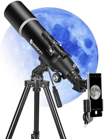 Telescopes for Adults Astronomy, 80mm Aperture 600mm Refractor Telescope for Kids & Beginners, Compact and Portable Travel Telescopio with Backpack - Image 2