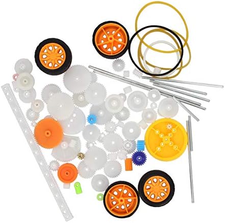 Fielect 78Pcs Plastic Gears Kit DC Motor Kit DIY Gear Assortment Accessories Set for Robot Various Axle Belt Bushings - Image 6