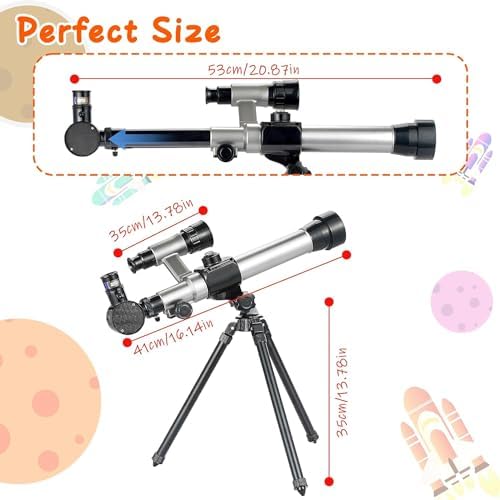 Ideal Swan Telescope for Kids 8-12, 20x 30x 40x, Starter Spyglass Compass - Image 4