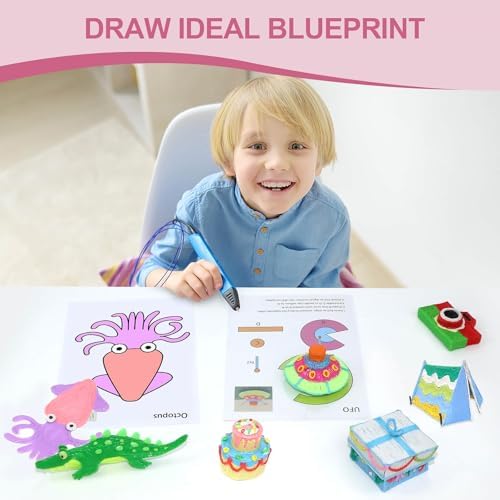 Dayker 3D Printing Pen Drawing Book, 40 Patterns Painting Graffiti Template - Image 5