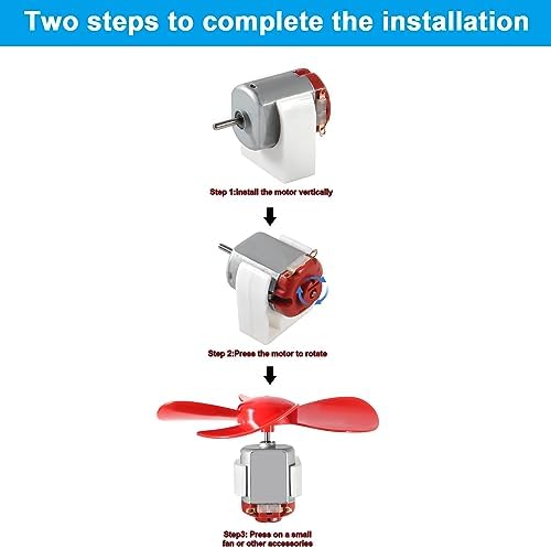 6 Sets DC Motors Kit Mini Electric Hobby Motor 3V -12V 25000RPM with Plastic Gears 2X AA Battery Holder Boat Rocker Switch Shaft Propeller for DIY Science Projects - Image 5