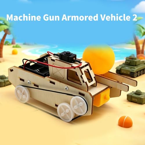Tracked Vehicle Science Model Assembly with Wheel Belt Layout Circuit Part Education Building Toy for Classroom Project Wooden Car Project Science Toy Vehicle Model Track Wheel Assembly Classroom Set - Image 7