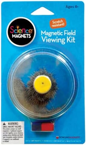 Dowling Magnets Magnetic Field Viewing STEAM Kit for Kids 8+ – View Invisible Magnetic Force Lines in Clear Tray with Magnets & Filings for Young Scientists by DowlingMagnets