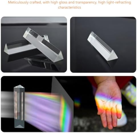 PRETYZOOM 6pcs Equilateral Prisms for Physics Education Optical Glass Teaching Light Photography Prisms High Light Refraction for Experiments Creative Photography - Image 4