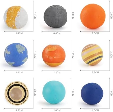 9 Piece Universe Planet Solar System Model Nine Planets Model Solar System Planet Figure Cake Topper Decoration Collection Figure for Astronomy Enthusiast - Image 3