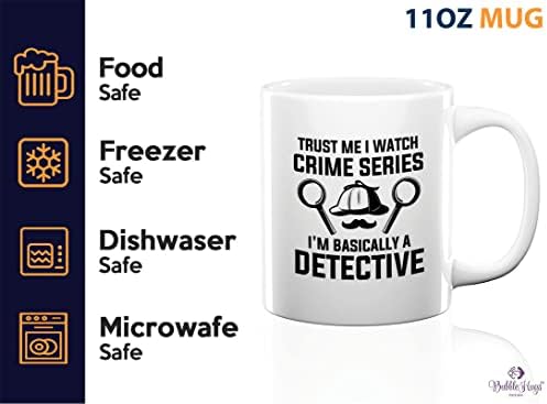 Detective Coffee Mug 11oz White - Trust Me I Watch - Private inverstigator Public investigator enigmatic person police training gift - Image 4