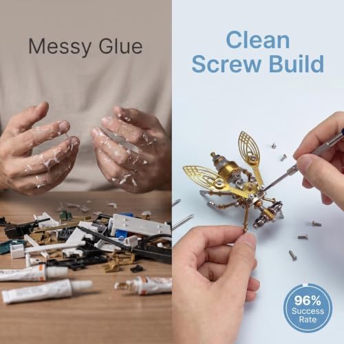 Steampunk Drosophila Insect 3D Metal Puzzle Model Mechanical Kits 2-3 Hours to Build DIY Assembly for Men Ideal for Gifts and Decorations (Drosophila melanogaster) - Image 5