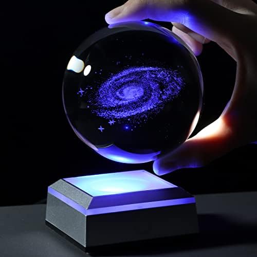 Qianwei 3D Galaxy Crystal Ball Space Astronomy Science Gift Room Decor Lamp - Image 5