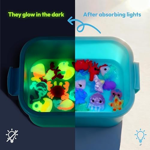 Klever Kits Glow-in-The-Dark Water Gel Kit, Magic Fairy Water Pets Toy Kit with 10 Gels(7 Glow-in-The-Dark Gels), 12 Molds, Preserving Bottle, DIY Squishy Maker Craft Kits, Arts and Crafts for Kids - Image 4