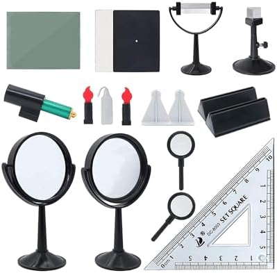 Optical Experiment Kit Convex Lens Concave Lens Kids Physics Optics Starter Three Line Light Source Optical Bench Teaching Equipment by Unknown