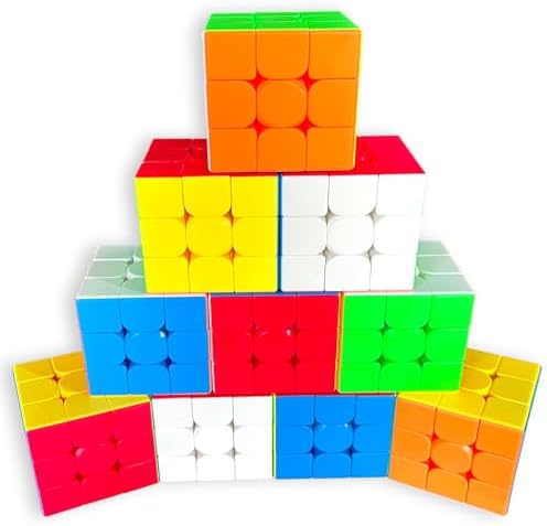 CFMOUR 3x3 Speed Cube Set - Stickerless Magic Bundle, 10Pack, Puzzle Toys ﻿ by EnjoyaGreenLife