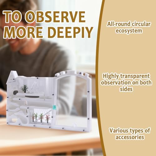 Ant Farming Castle,Ant Colony Observation Kit with White Sand,Study of Ecosystem,Explore The Nature World (Ants Not Included) - Image 4