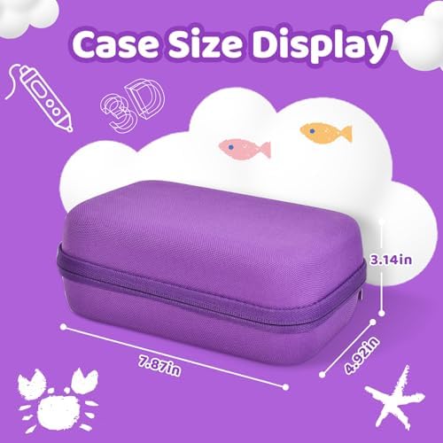 Hard Case Compatible with SCRIB3D P1/Advanced Printing 3D Pen, Purple - Image 7