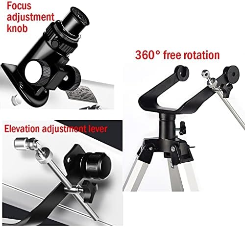 YXCKG Astronomical Telescope 70076, Telescope for Kids&Astronomy Beginners White Portable Refractor Telescope Kit with Adjustable Tripod, F11.25 Focal Ratio (Size : Set C) - Image 6