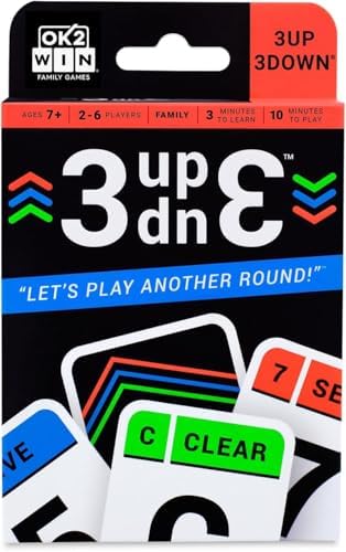 Ok2Win 3UP 3DOWN Card Game - Fast-Paced Easy-to-Learn Family Fun for Ages 7+ by ok2win