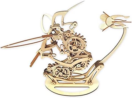 Wooden 3D Puzzles Mechanical Hummingbird ，3D Wooden Puzzle Mechanical Model Self Craft Deco Education Gift by 3DPuzzleROEOLNIL