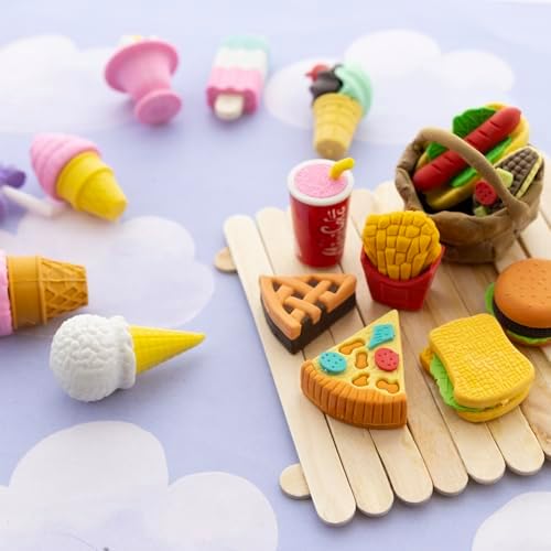 BAZIC Products Snack Shop 3D Puzzle Erasers, Non-Toxic, 4-Set - Image 6
