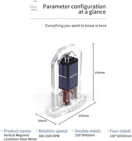 Vertical Double-Sided Magnetic Levitation Solar 300–1500 RPM - Image 3