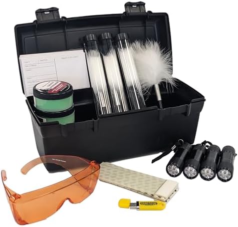 Classroom Fingerprint Kit - Serves 4 Work Groups of Students - Lift at Least 100 Fingerprints (Fluorescent Green) by CrimeScene