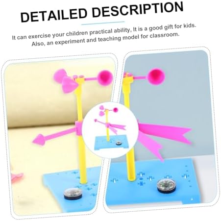 BESPORTBLE 2 Sets Educational Hand Made Anemometer DIY Wind Measurement Tool for Fun Science Experiment Kit to Enhance Imagination and Practical Skills Random Color - Image 7