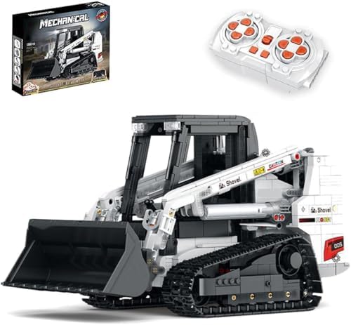 Technology Loader Building Block Set, 2.4G/APP RC Steer Loader Vehicle Construction Toys with Motor, Track Loader Building Toy Gift for Adults and Teens - 1227 Pieces by YILETKC