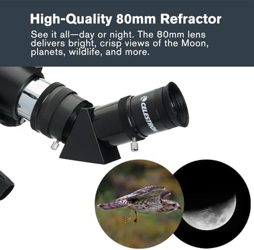 Celestron Travel Scope 80mm Telescope Kit with Backpack, Smartphone Adapter - Image 6