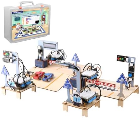 ESP32 IoT Smart Traffic Starter Kit for Kids 10+, 3D Wooden Puzzles STEM Science Kit School Educational Set DIY Crafts Coding Toys for Adults Teens 9 10+ by ACEBOTT