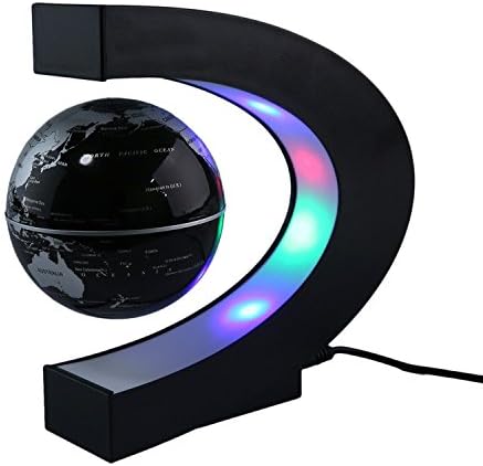 Magnetic Levitation Floating Globe 3 inch with LED Lights C Shape World Map for Desk Decoration - Image 4