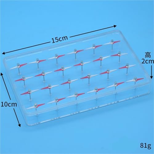 Magnetic Field Demonstration Plate, 1 Set of Magnetic Field Teaching Apparatus Science Magnet Needles Set with Storage Box for Student Scientific Experiment Supplies for Physics Teaching - Image 4