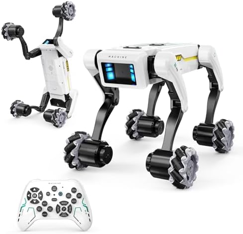 Smart Robot Dog with Wheels, 30+ Programmable Actions, Voice & Remote by DINGDONGWU