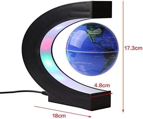 Magnetic Levitation Floating Globe World Map with C Shape Base (Blue 3" Globe) - Image 4