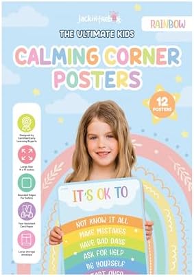 Jackinthebox 12 Calming Corner Posters and charts for Kids Classroom Decor by JackInTheBox