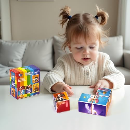Pairez Toys Magnetic Building Blocks for Toddlers 1-3, Large Puzzle Cubes - Image 5