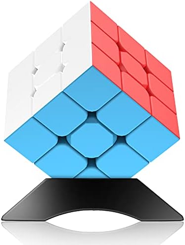 3x3 Speed Cube Stickerless with Stand & Tutorial Toy Gift for Boys 6-12 by Unknown