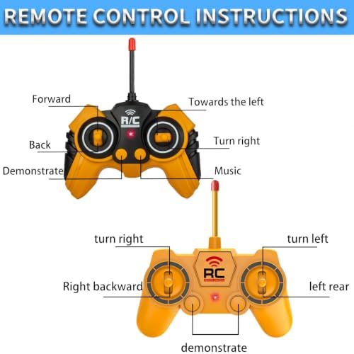 Remote Control Excavator Dump Truck Set, RC Construction Toy for Boys 3-12 - Image 6