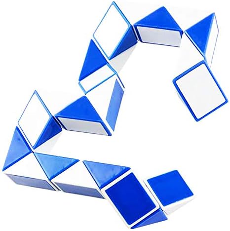 The Dreidel Company 3-Pack Snake Cube Three Assorted Colors Twist Puzzle Magic Snake Sensory Fidget Toys Collection Brain Teaser Party Favors Game for Kids Adults Teens, 3.25" x 2.25" (3-Pack) - Image 4